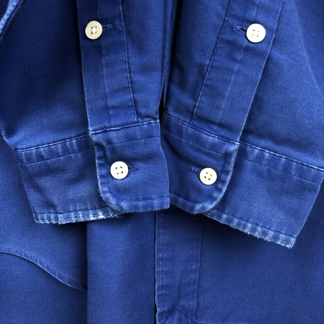 Ralph Lauren BLAKE long sleeve button down shirt, men's size L cotton blue type Vintage Second Hand
