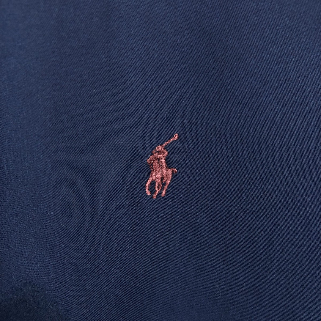 Ralph Lauren BLAKE long sleeve button down shirt, men's XL size cotton navy blue type Vintage Second Hand