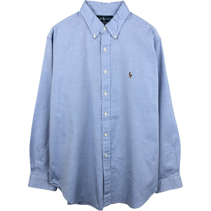 Ralph Lauren Classic Fit Long Sleeve Button Down Shirt Men's XL cotton blue type Vintage Second Hand