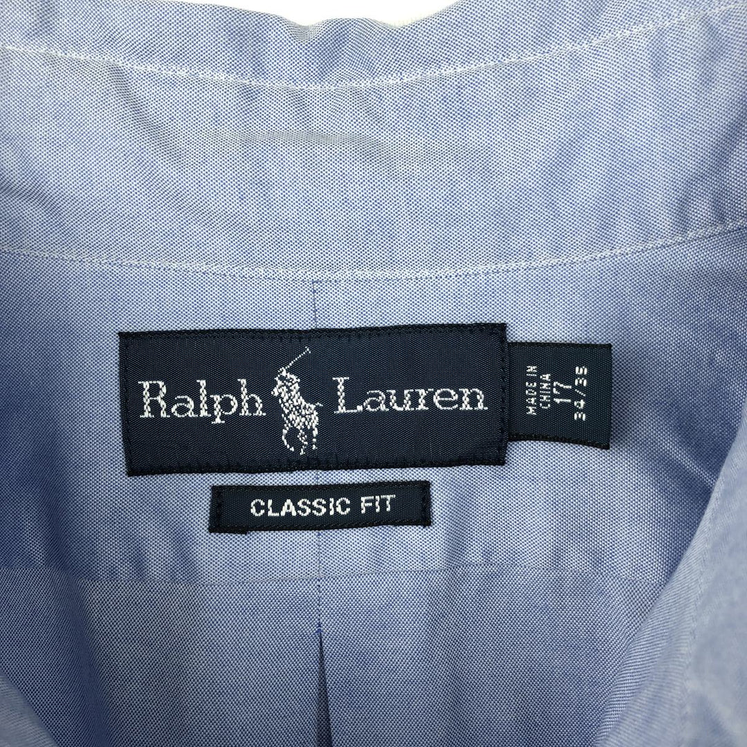 Ralph Lauren Classic Fit Long Sleeve Button Down Shirt Men's XL cotton blue type Vintage Second Hand