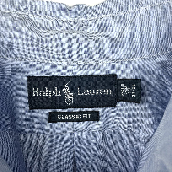 Ralph Lauren Classic Fit Long Sleeve Button Down Shirt Men's XL cotton blue type Vintage Second Hand
