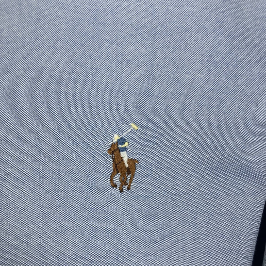 Ralph Lauren Classic Fit Long Sleeve Button Down Shirt Men's XL cotton blue type Vintage Second Hand
