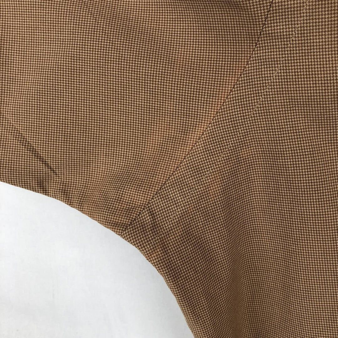 Ralph Lauren ELLINGTON Long-Sleeve Button-Down Check Shirt, Men's Size XL (approx.) cotton beige type brown Vintage Second Hand