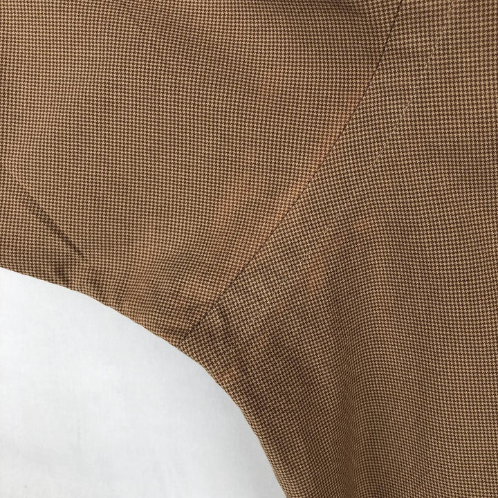 Ralph Lauren ELLINGTON Long-Sleeve Button-Down Check Shirt, Men's Size XL (approx.) cotton beige type brown Vintage Second Hand