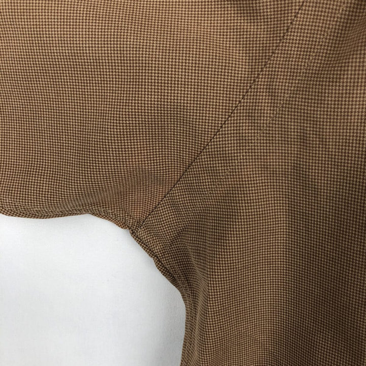 Ralph Lauren ELLINGTON Long-Sleeve Button-Down Check Shirt, Men's Size XL (approx.) cotton beige type brown Vintage Second Hand