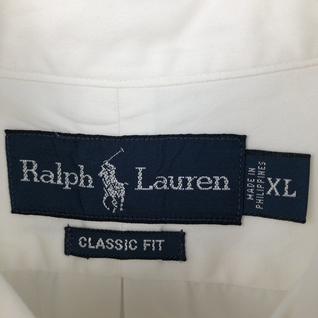 Ralph Lauren Classic Fit Long Sleeve Button Down Shirt Men's XL cotton white type Vintage Second Hand