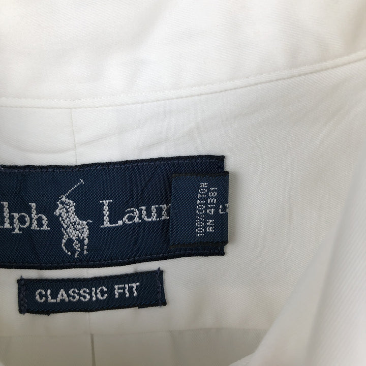 Ralph Lauren Classic Fit Long Sleeve Button Down Shirt Men's XL cotton white type Vintage Second Hand