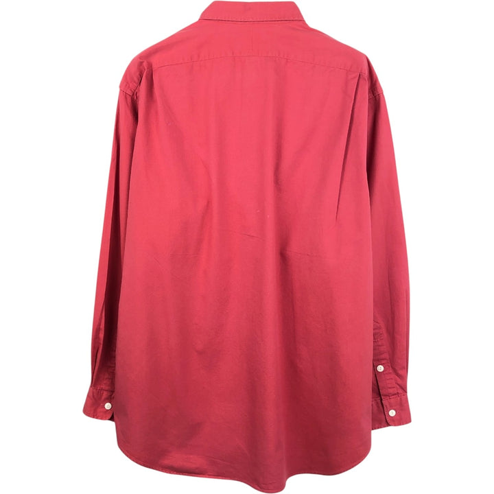 Ralph Lauren POLO by Ralph Lauren long sleeve cotton shirt, men's XL size cotton red type Vintage Second Hand