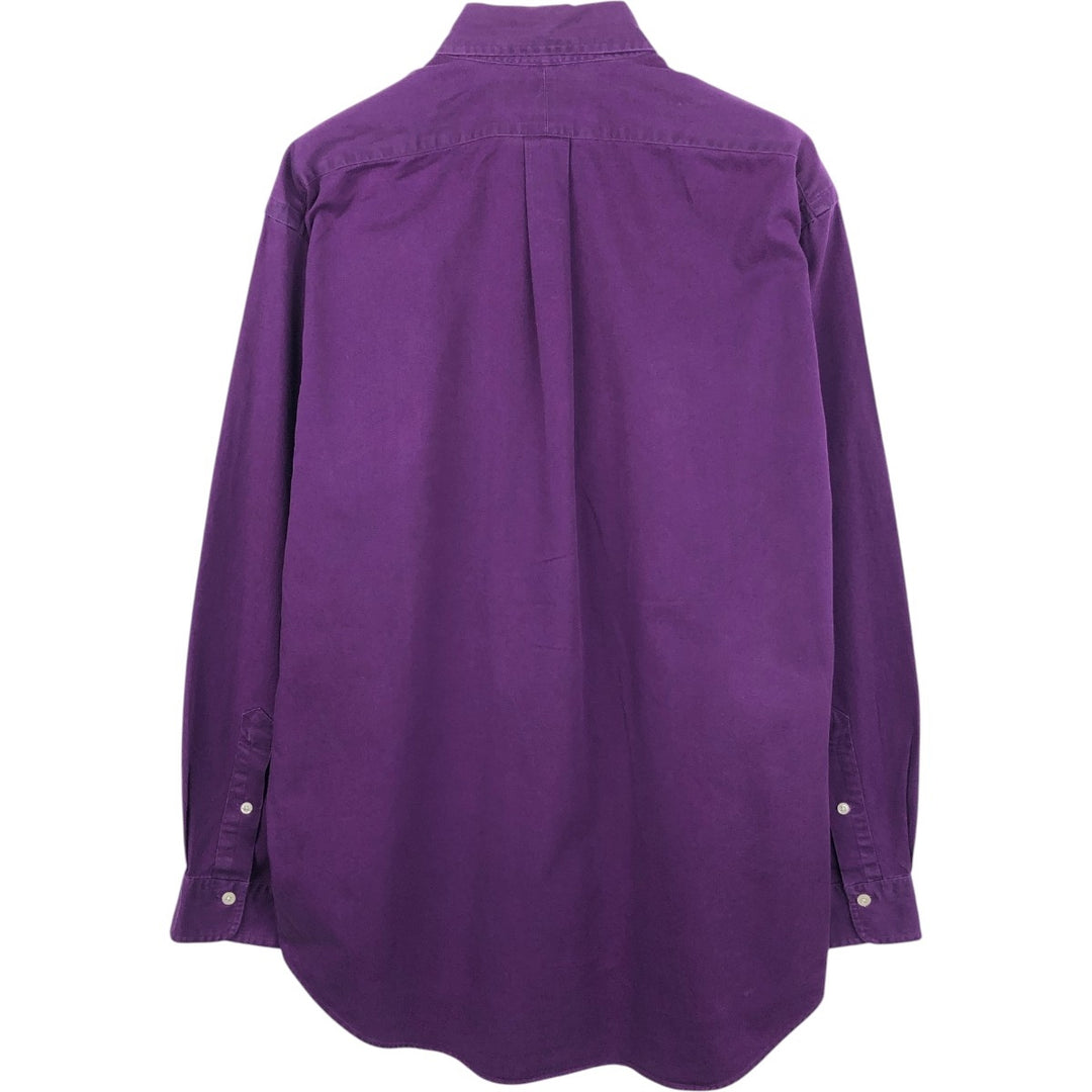 Ralph Lauren long sleeve button down shirt, men's size M cotton purple type Vintage Second Hand