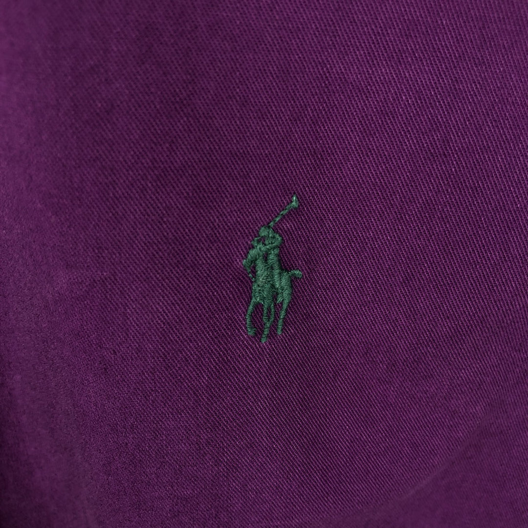 Ralph Lauren long sleeve button down shirt, men's size M cotton purple type Vintage Second Hand