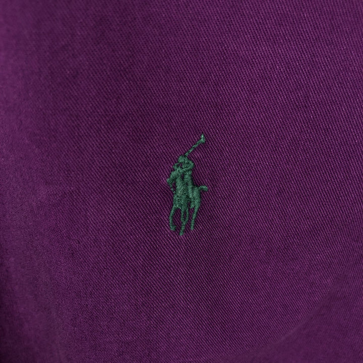 Ralph Lauren long sleeve button down shirt, men's size M cotton purple type Vintage Second Hand