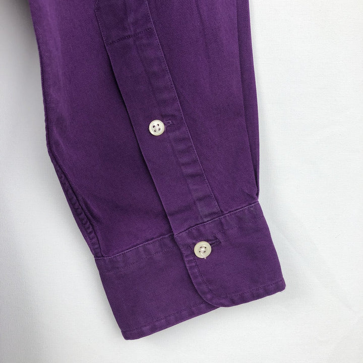 Ralph Lauren long sleeve button down shirt, men's size M cotton purple type Vintage Second Hand