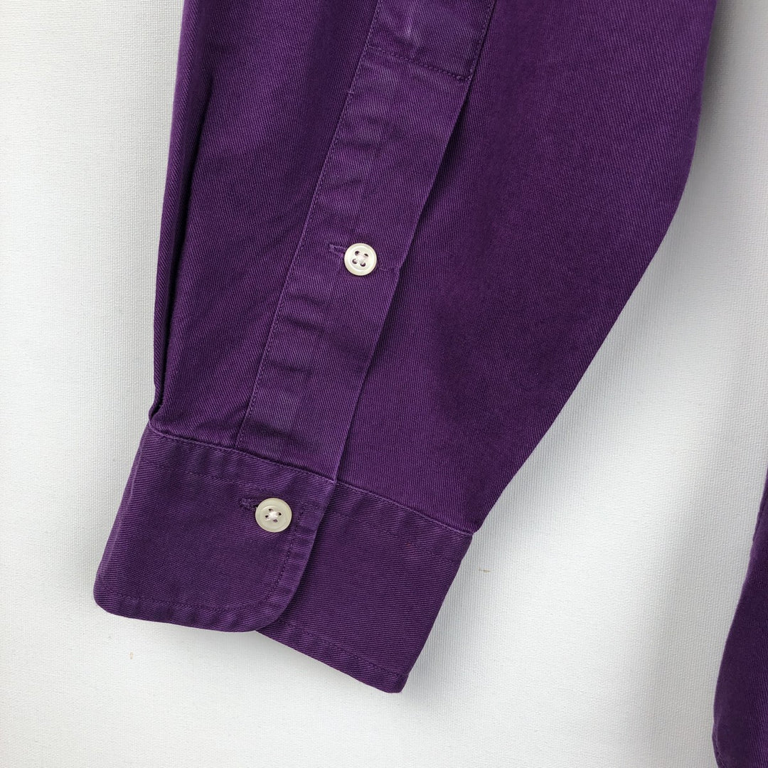 Ralph Lauren long sleeve button down shirt, men's size M cotton purple type Vintage Second Hand