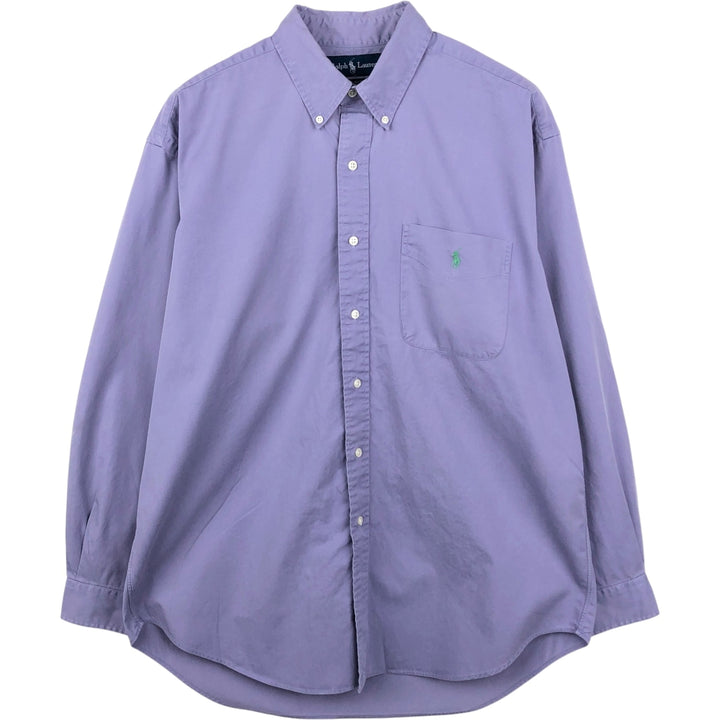 Ralph Lauren BLAKE Men's Size L (approx.) cotton Purple type blue-purple Vintage Second Hand