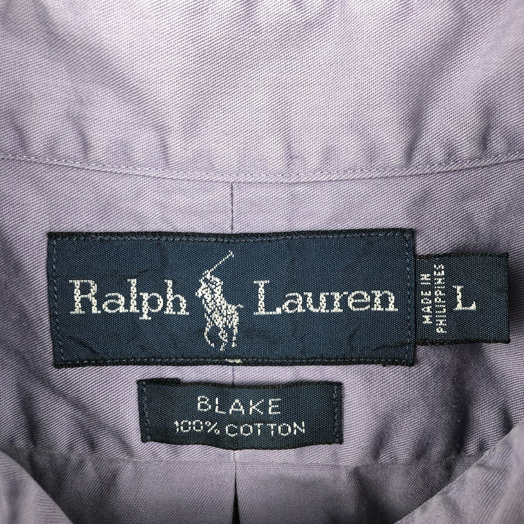 Ralph Lauren BLAKE Men's Size L (approx.) cotton Purple type blue-purple Vintage Second Hand