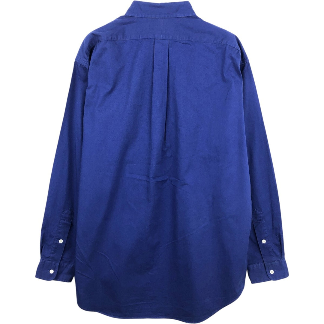 Ralph Lauren BLAIRE long sleeve button down shirt, men's size L cotton blue type Vintage Second Hand