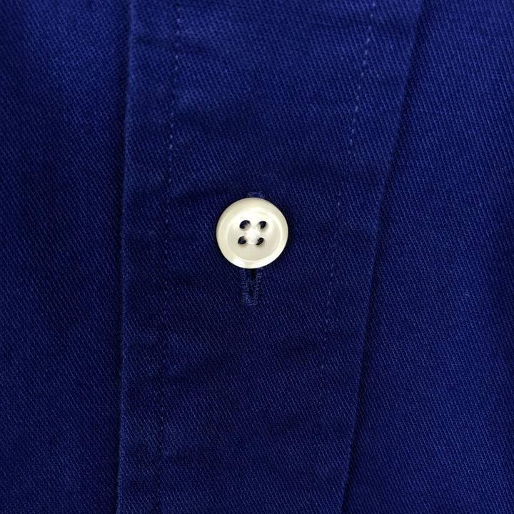 Ralph Lauren BLAIRE long sleeve button down shirt, men's size L cotton blue type Vintage Second Hand
