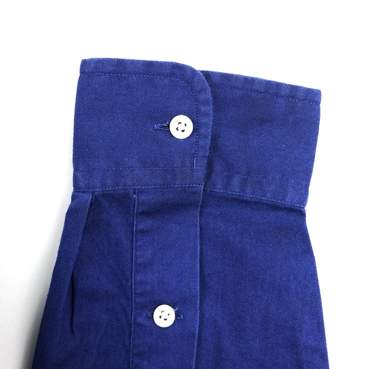 Ralph Lauren BLAIRE long sleeve button down shirt, men's size L cotton blue type Vintage Second Hand