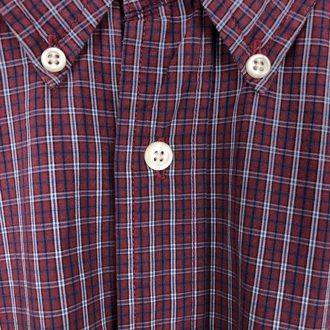 Dockers long-sleeved button-down check shirt, men's size XXL. cotton red type Vintage Second Hand