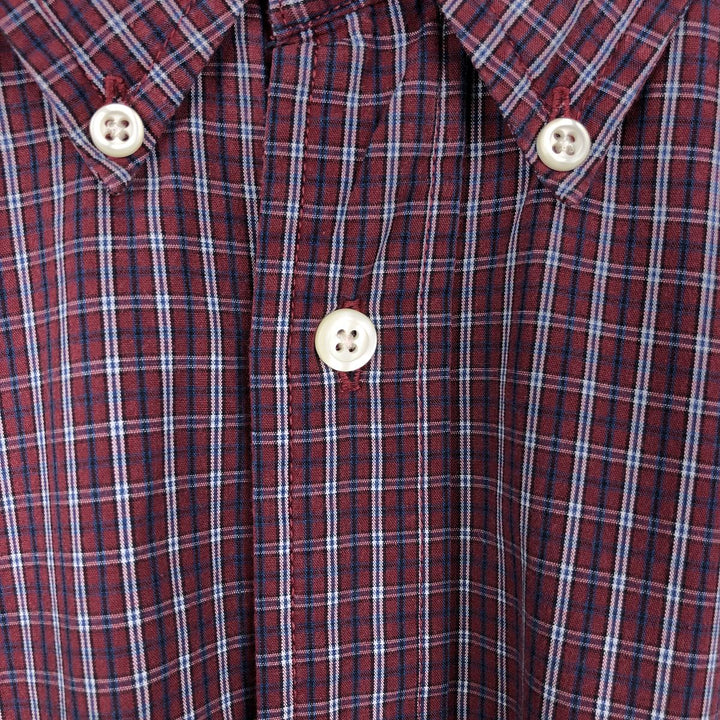 Dockers long-sleeved button-down check shirt, men's size XXL. cotton red type Vintage Second Hand