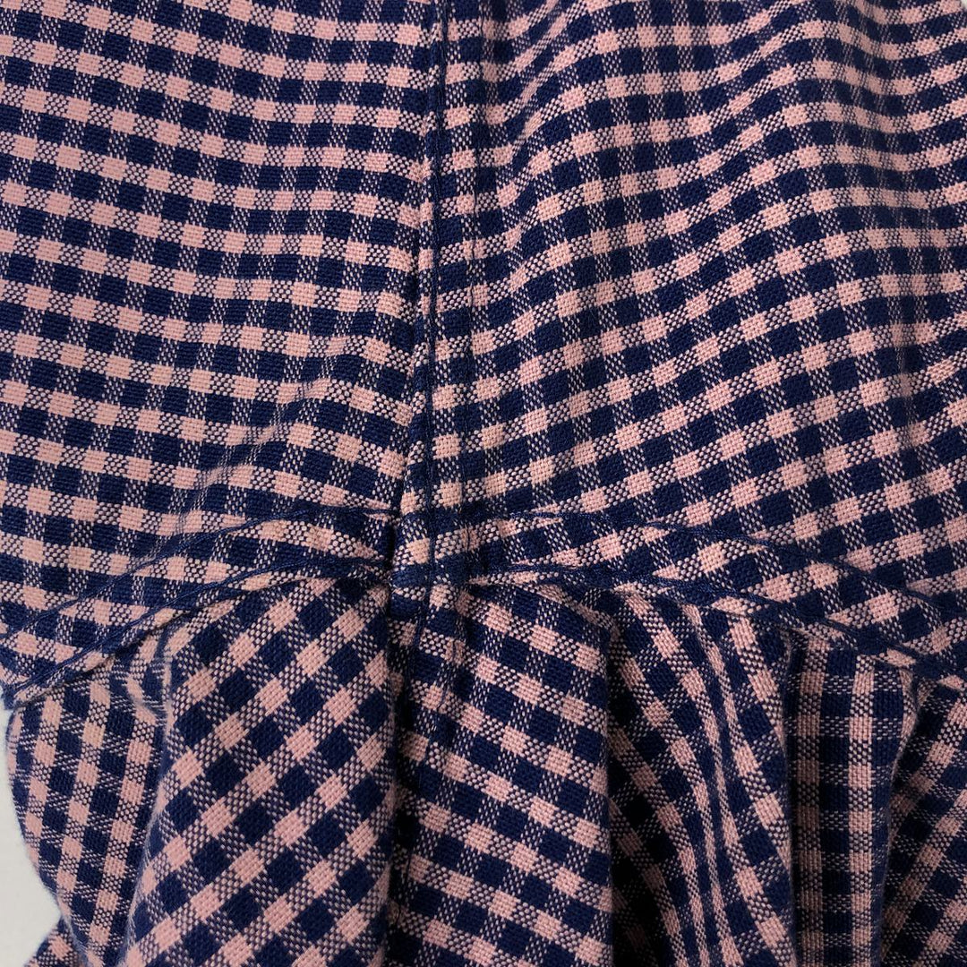 GAP STANDARD FIT STRETCH Gingham Check Long Sleeve Button-Down Check Shirt (Men's Size M) cotton navy blue type Vintage Second Hand