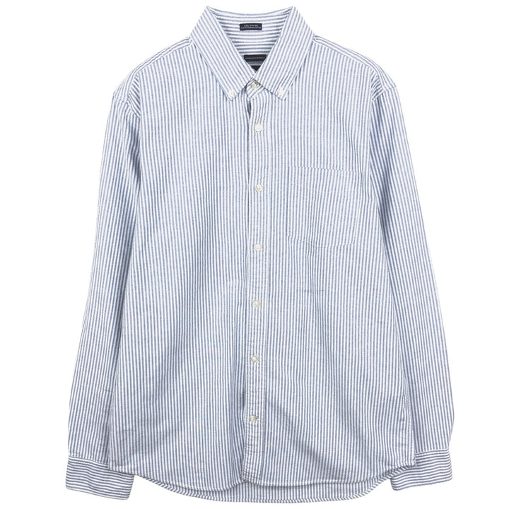 GAP Standard Fit Stretch Long Sleeve Button-Down Striped Shirt, Men's Size M (Equivalent), Vintage cotton blue type Vintage Second Hand