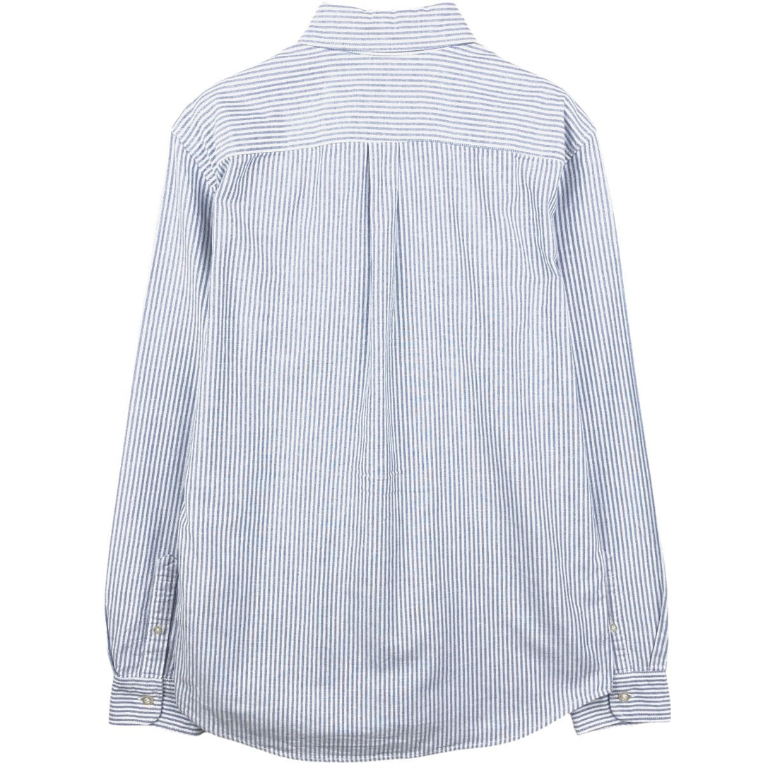 GAP Standard Fit Stretch Long Sleeve Button-Down Striped Shirt, Men's Size M (Equivalent), Vintage cotton blue type Vintage Second Hand