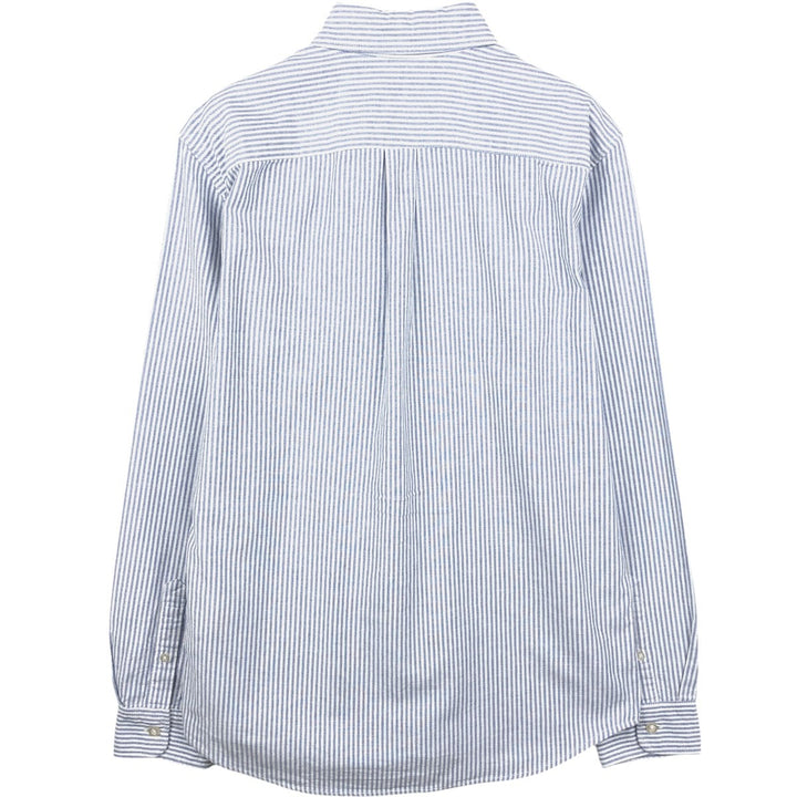 GAP Standard Fit Stretch Long Sleeve Button-Down Striped Shirt, Men's Size M (Equivalent), Vintage cotton blue type Vintage Second Hand