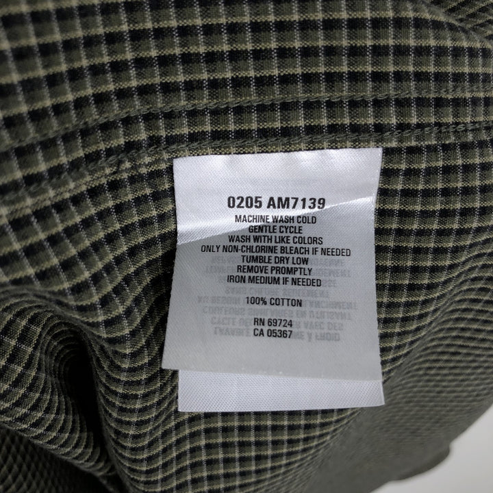 2000'S Columbia long-sleeved button-down check shirt, men's size M cotton green type Vintage Second Hand