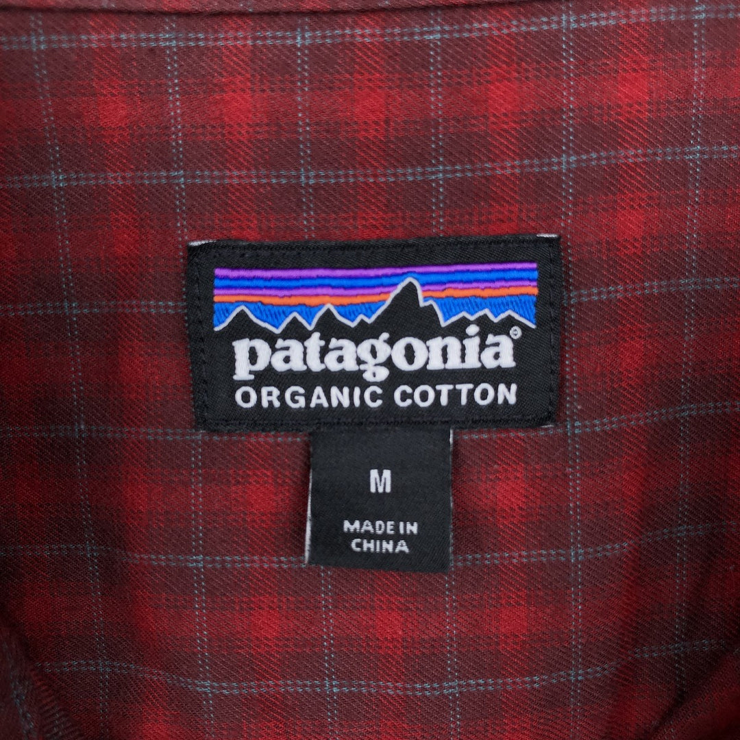 Patagonia 53873FA19 Long-Sleeve Cotton Check Shirt, Men's Size M (approx.) Organic cotton red type Vintage Second Hand