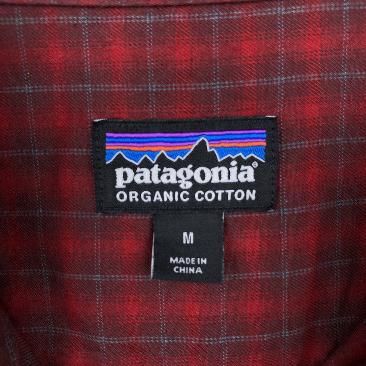Patagonia 53873FA19 Long-Sleeve Cotton Check Shirt, Men's Size M (approx.) Organic cotton red type Vintage Second Hand