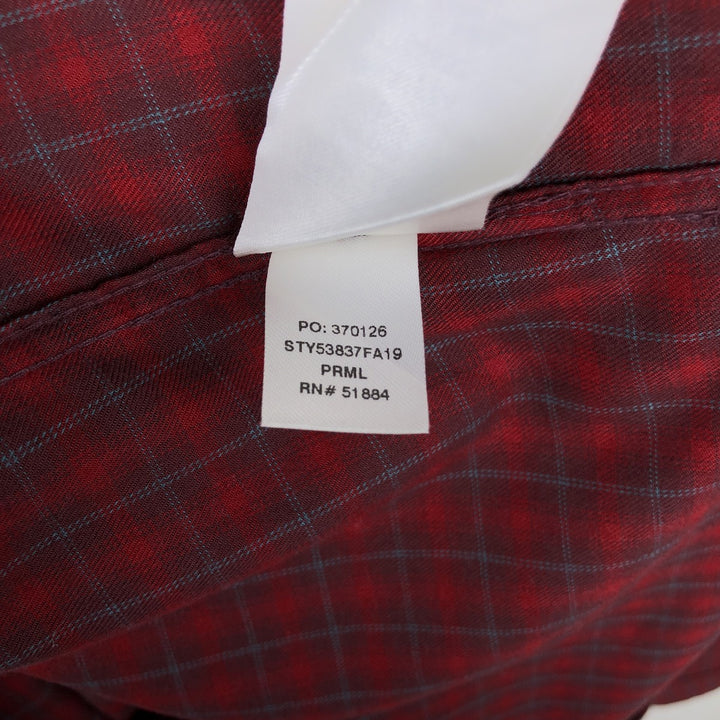 Patagonia 53873FA19 Long-Sleeve Cotton Check Shirt, Men's Size M (approx.) Organic cotton red type Vintage Second Hand