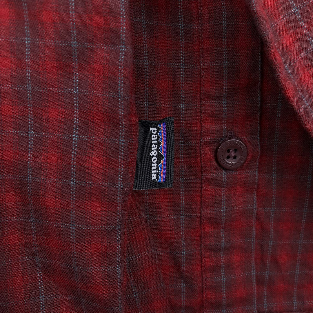 Patagonia 53873FA19 Long-Sleeve Cotton Check Shirt, Men's Size M (approx.) Organic cotton red type Vintage Second Hand