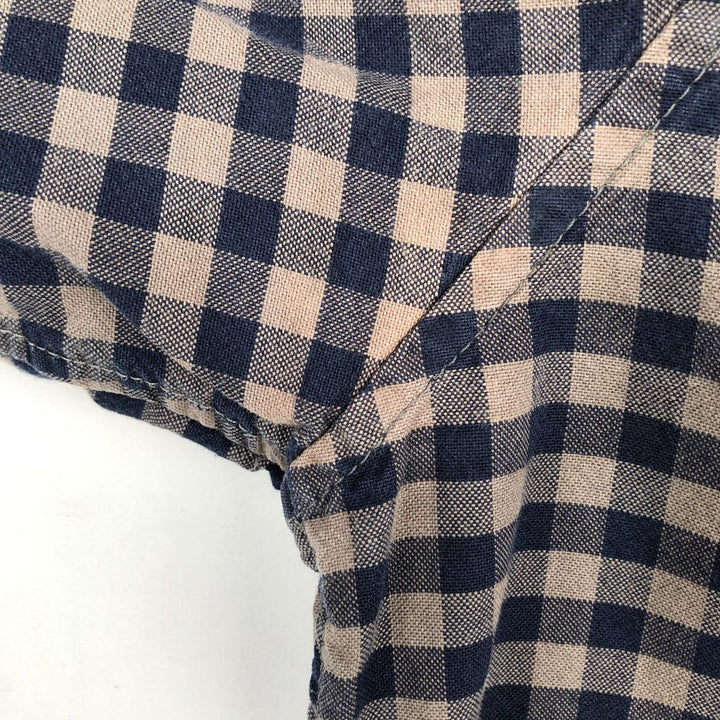 GAP STANDARD FIT Gingham Check Long Sleeve Button-Down Check Shirt, Men's Size M (approx.) cotton brown type Vintage Second Hand