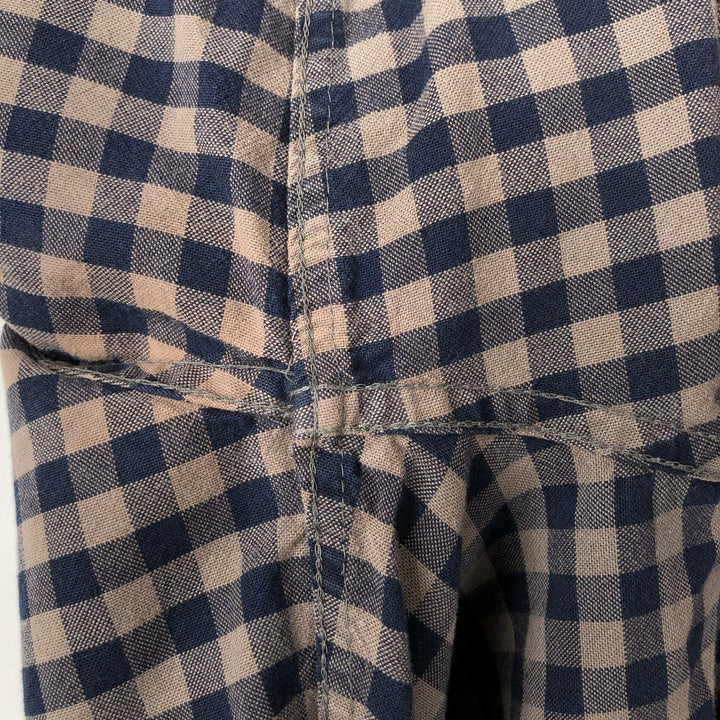 GAP STANDARD FIT Gingham Check Long Sleeve Button-Down Check Shirt, Men's Size M (approx.) cotton brown type Vintage Second Hand