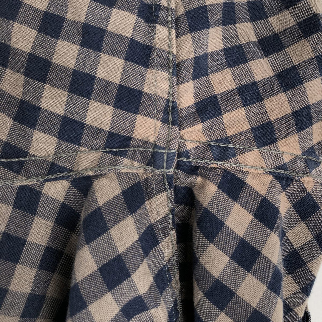 GAP STANDARD FIT Gingham Check Long Sleeve Button-Down Check Shirt, Men's Size M (approx.) cotton brown type Vintage Second Hand