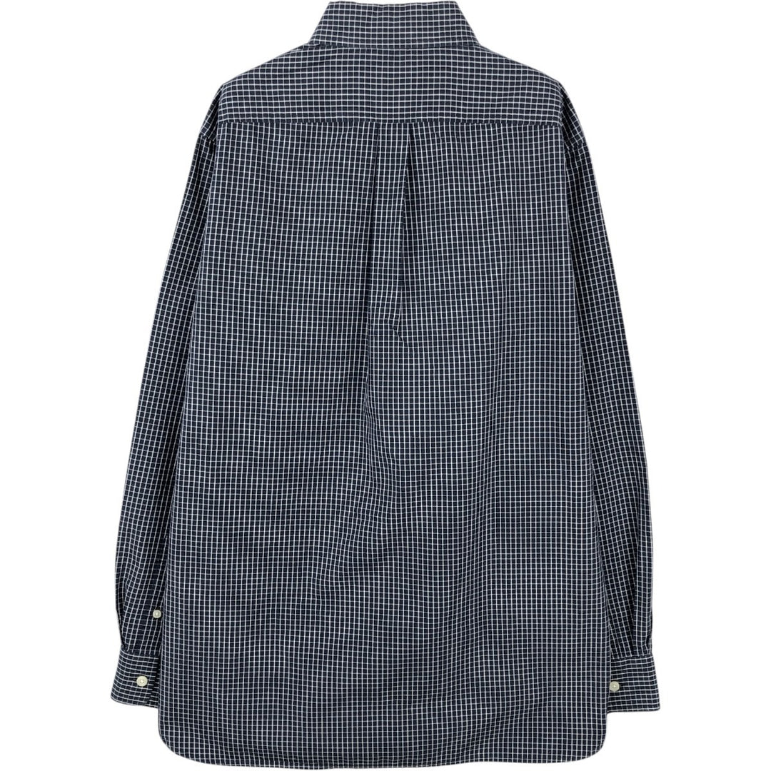 GAP Long-Sleeve Button-Down Check Shirt, Men's Size S (approx.) unclear navy blue type Vintage Second Hand