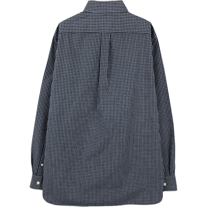 GAP Long-Sleeve Button-Down Check Shirt, Men's Size S (approx.) unclear navy blue type Vintage Second Hand