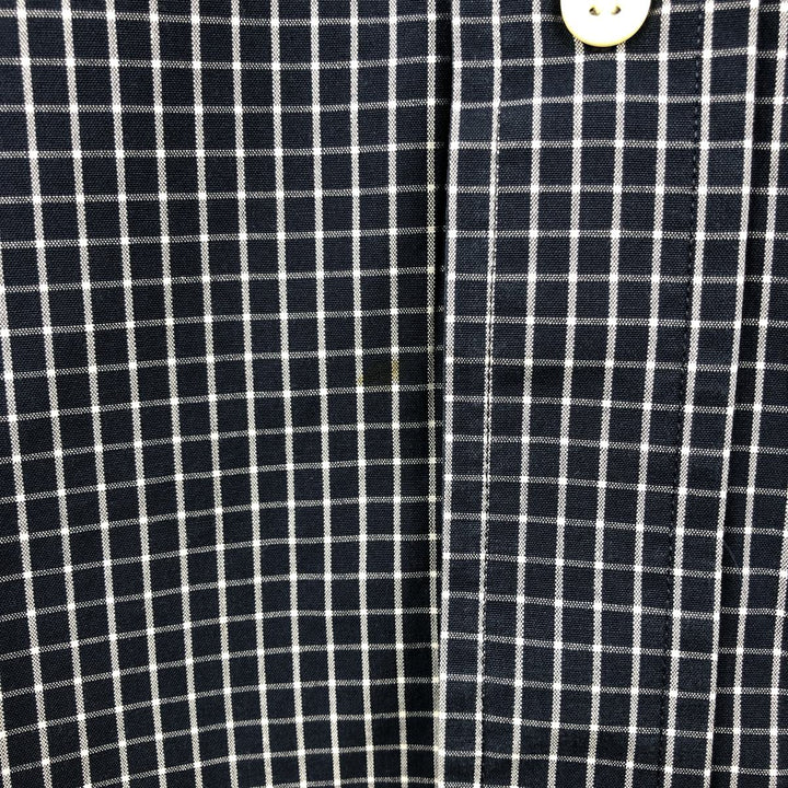 GAP Long-Sleeve Button-Down Check Shirt, Men's Size S (approx.) unclear navy blue type Vintage Second Hand