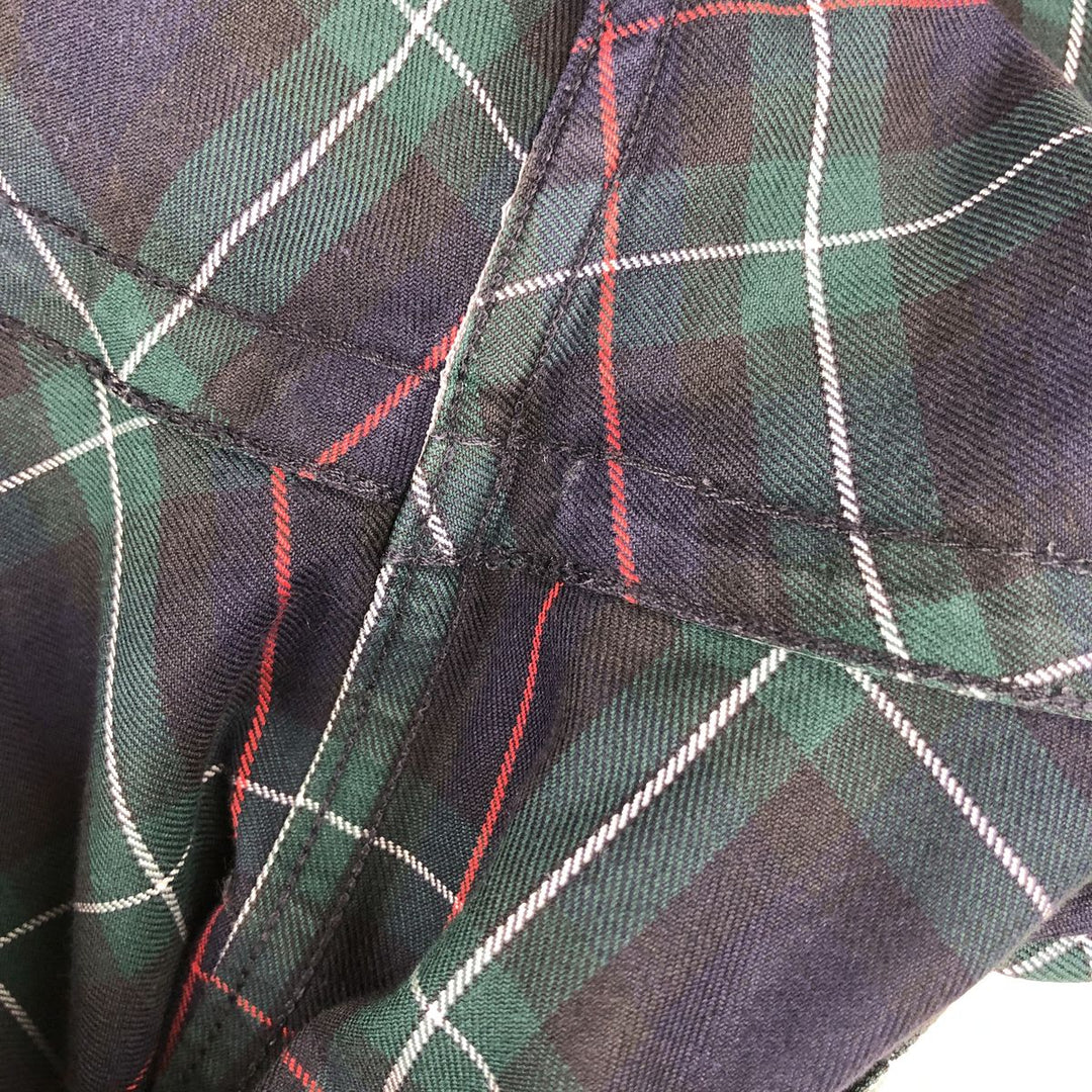 Brooks Brothers Est. 1818 Long Sleeve Cotton Check Shirt, Men's Size L cotton Green type dark green Vintage Second Hand