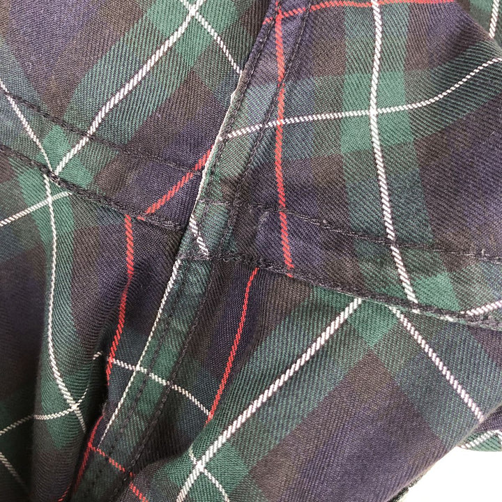 Brooks Brothers Est. 1818 Long Sleeve Cotton Check Shirt, Men's Size L cotton Green type dark green Vintage Second Hand