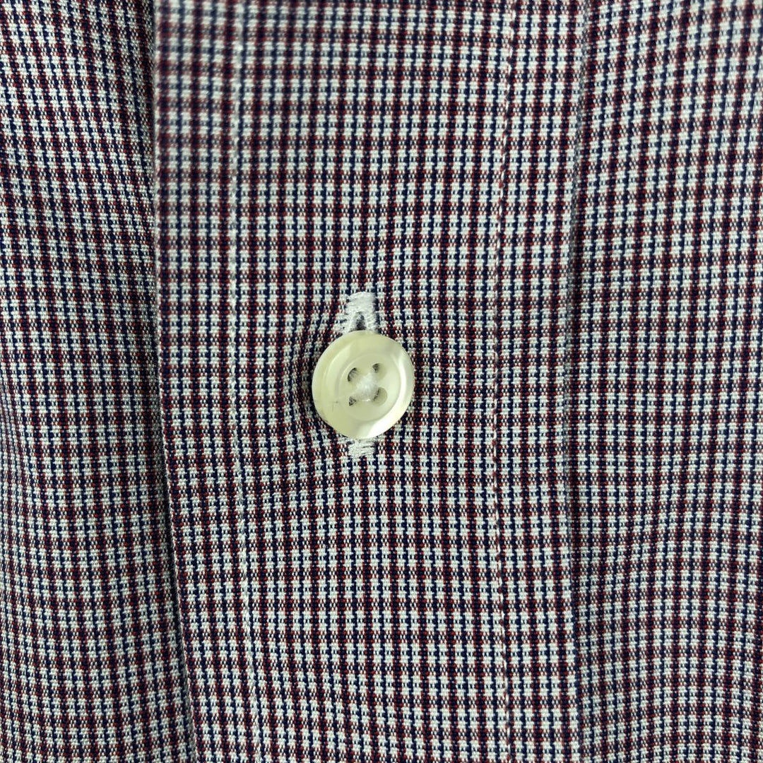Brooks Brothers Est.1818 REGENT Long Sleeve Button-Down Check Shirt, Men's Size L Supima Cotton purple type Vintage Second Hand
