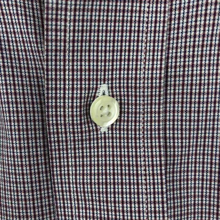 Brooks Brothers Est.1818 REGENT Long Sleeve Button-Down Check Shirt, Men's Size L Supima Cotton purple type Vintage Second Hand