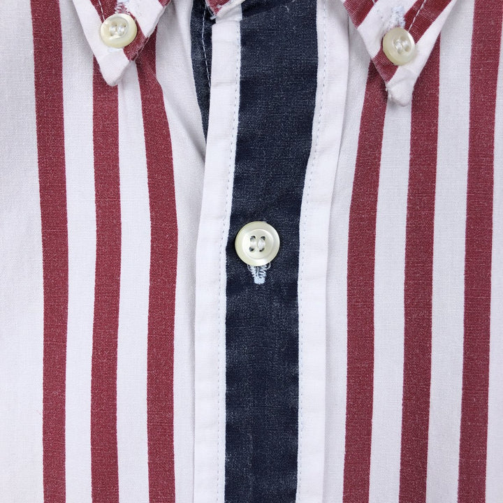 90'S GAP Old Gap Multi-stripe Long-sleeve Button-down Stripe Shirt, Men's Size L (approx.), Vintage cotton red type Vintage Second Hand