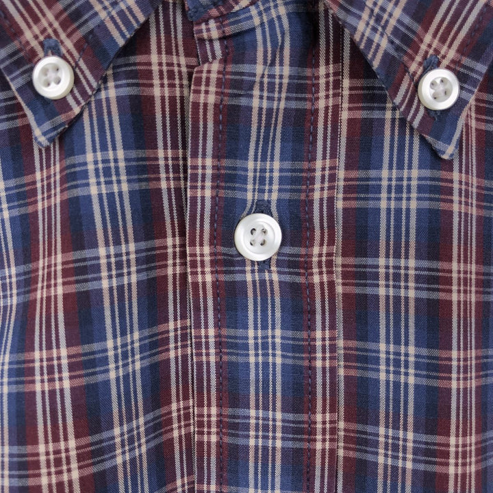 90'S GAP Vintage Long Sleeve Cotton Check Shirt, Men's Size L cotton red type Vintage Second Hand