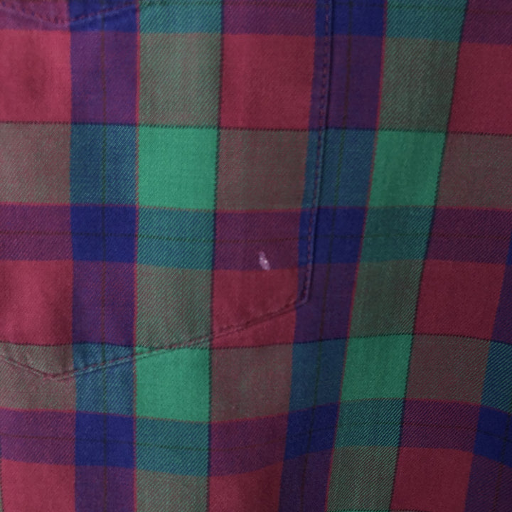 90'S GAP Vintage Long Sleeve Cotton Check Shirt, Men's Size L cotton green type Vintage Second Hand