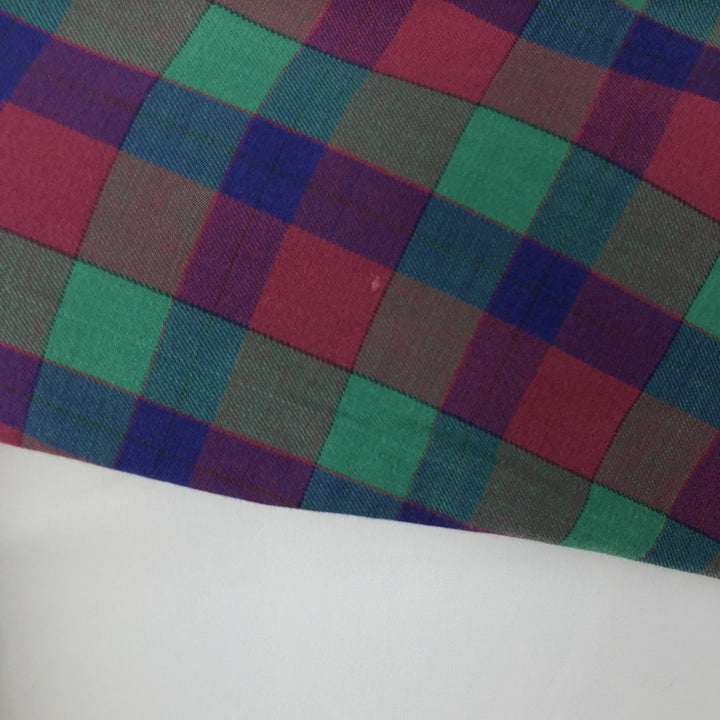 90'S GAP Vintage Long Sleeve Cotton Check Shirt, Men's Size L cotton green type Vintage Second Hand