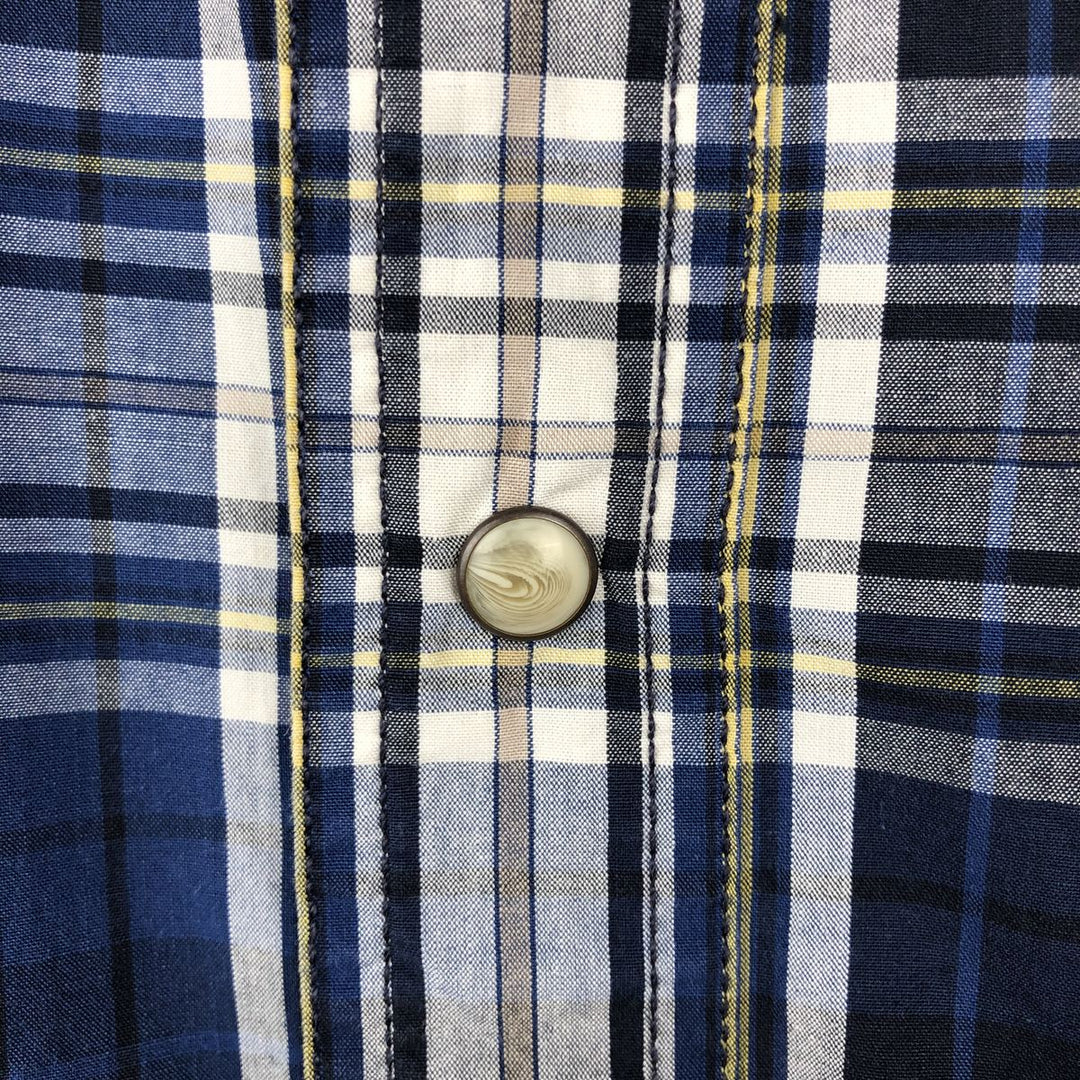Carhartt Relaxed Fit Check Pattern Long Sleeve Work Shirt, Men's Size L cotton blue type Vintage Second Hand