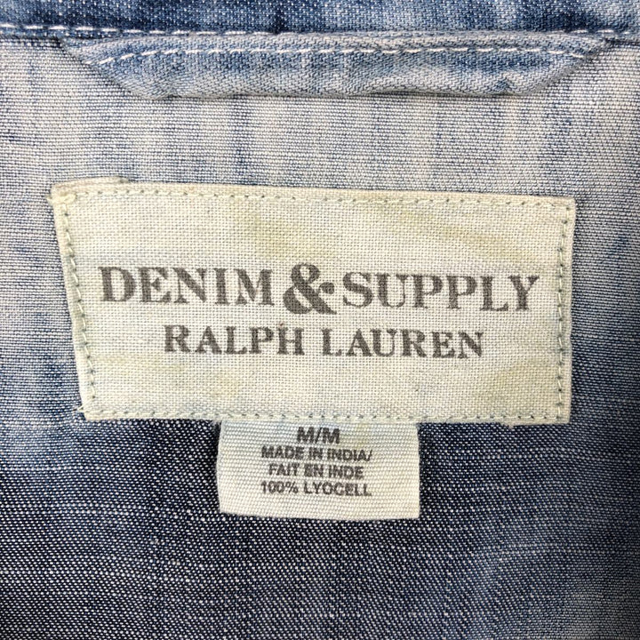 Ralph Lauren DENIM AND SUPPLY Tie-Dye Pattern Long-Sleeve Western Shirt (Men's Size M) others blue type Vintage Second Hand