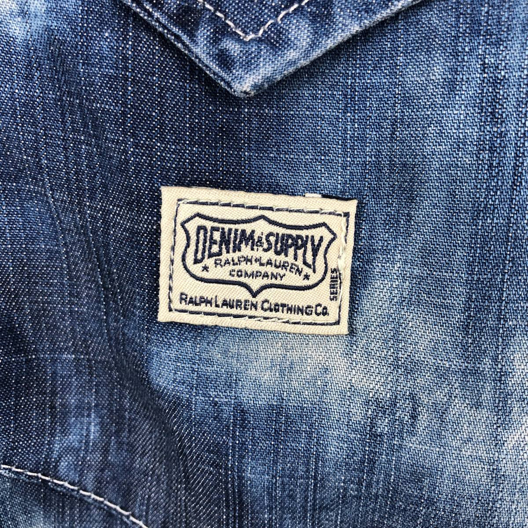 Ralph Lauren DENIM AND SUPPLY Tie-Dye Pattern Long-Sleeve Western Shirt (Men's Size M) others blue type Vintage Second Hand
